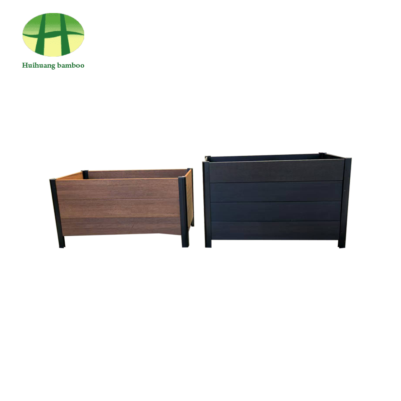 Jardinera din bambus rezistenta la intemperii in exterior. Cutie de jardiniera din lemn compozit Jardinera din bambus rezistenta la intemperii in exterior. Cutie de jardiniera din lemn compozit